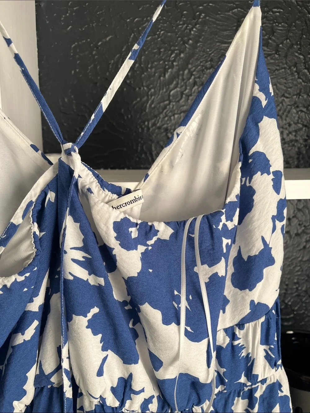 Abercrombie & Fitch Blue and White Floral Maxi Dress
